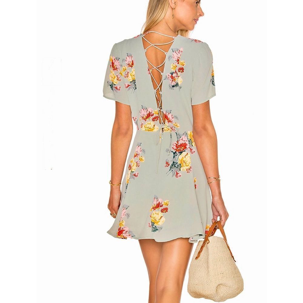 New. Privacy Please light green floral dress. - Picture 3 of 11